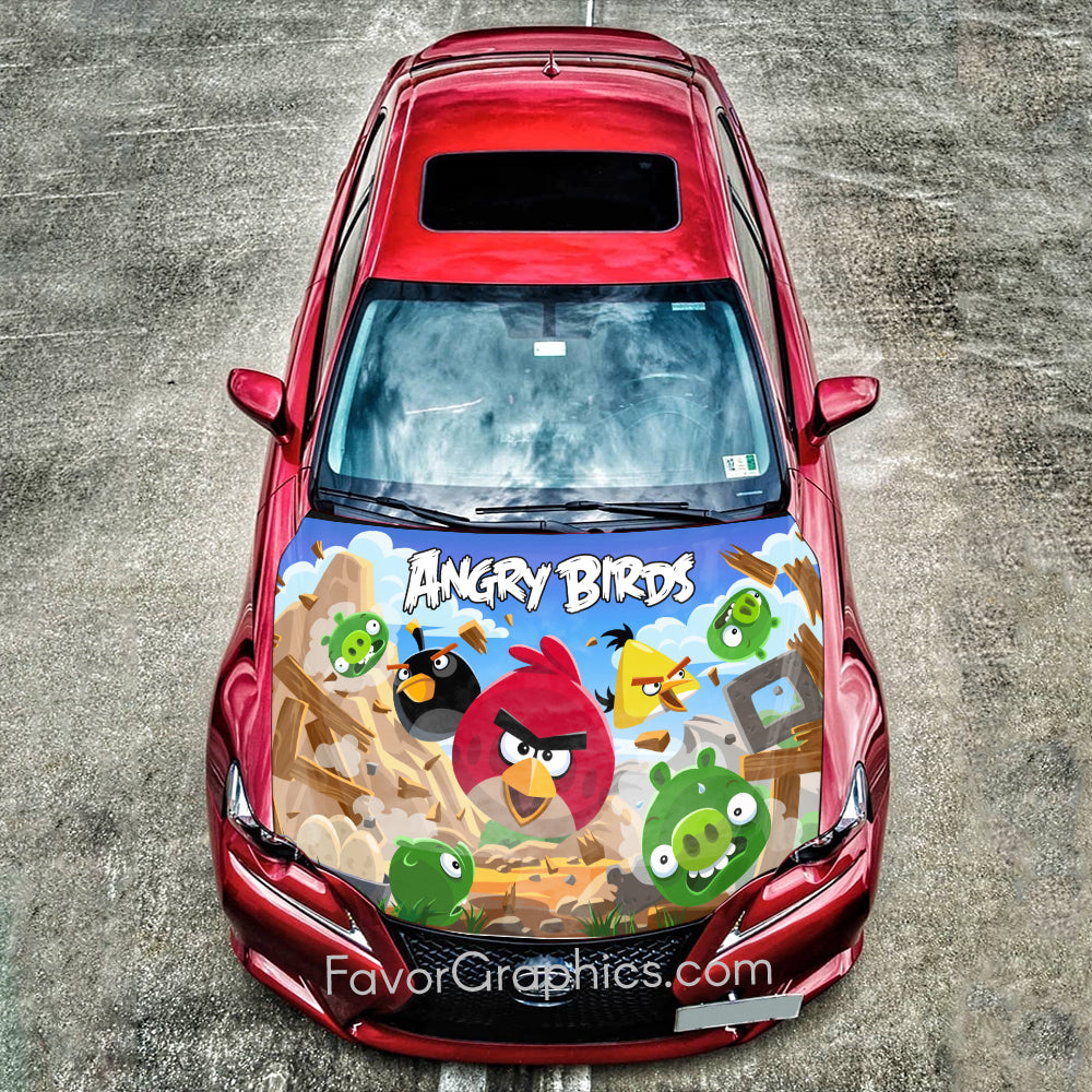 Angry Birds Itasha Car Vinyl Hood Wrap Decal Sticker