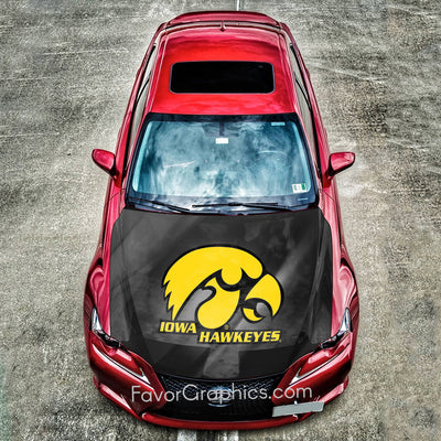 Iowa Hawkeyes Itasha Car Vinyl Hood Wrap Decal Sticker