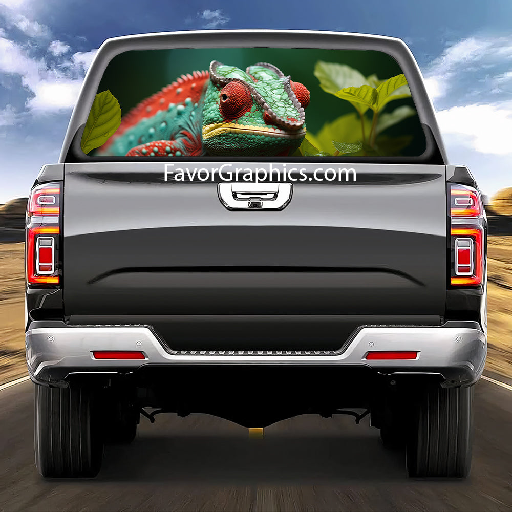 Chameleons Rear Window Perforated Graphic Vinyl Decal Car Truck UTV