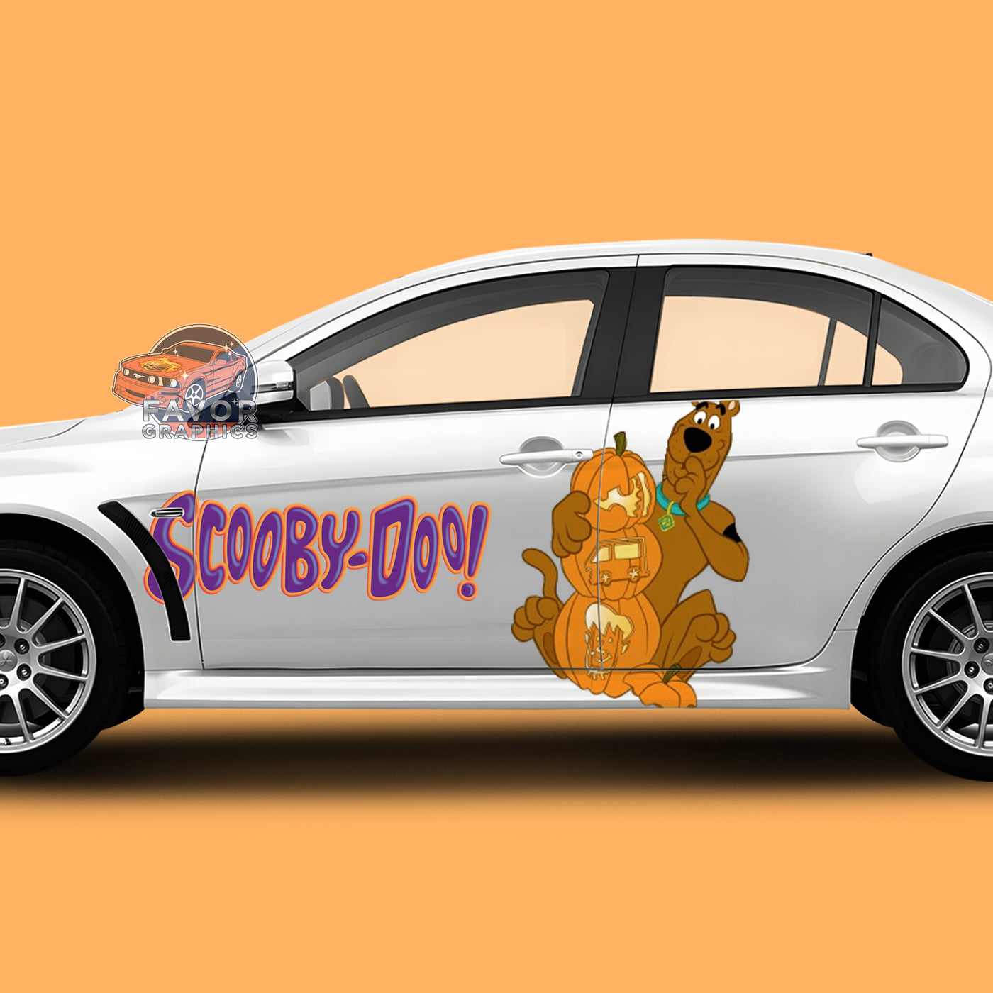 Scooby Doo Itasha Car Side Door Decal Vinyl Sticker