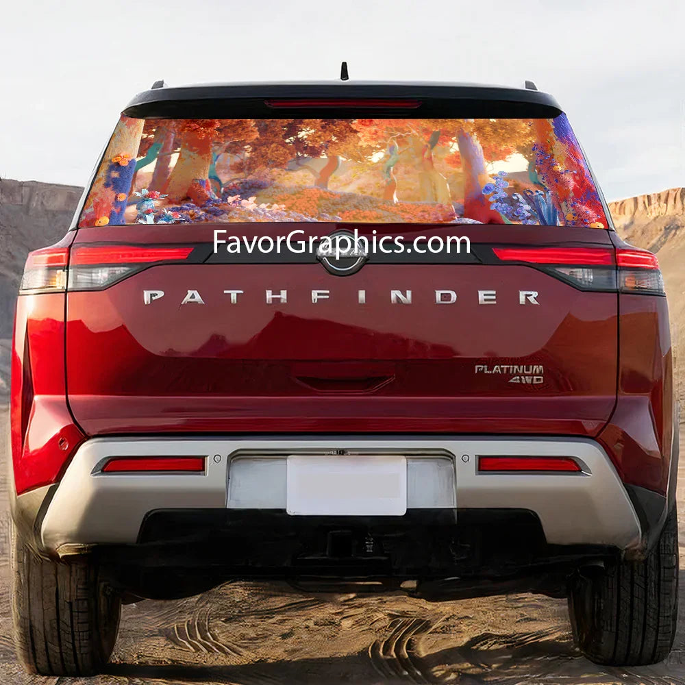 Autumn Forest Rear Window Perforated Graphic Vinyl Decal Car Truck UTV