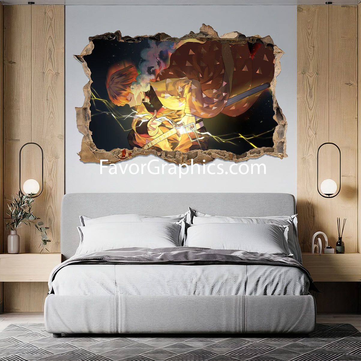 Zenitsu Agatsuma Vinyl Wall Art Decal Sticker Poster Print Mural