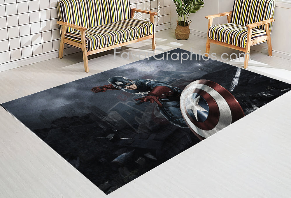 Captain America Home Bedroom Decor Rug Carpet Mat