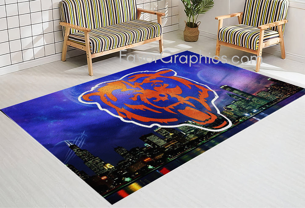 Chicago Bears Home Bedroom Decor Rug Carpet Mat