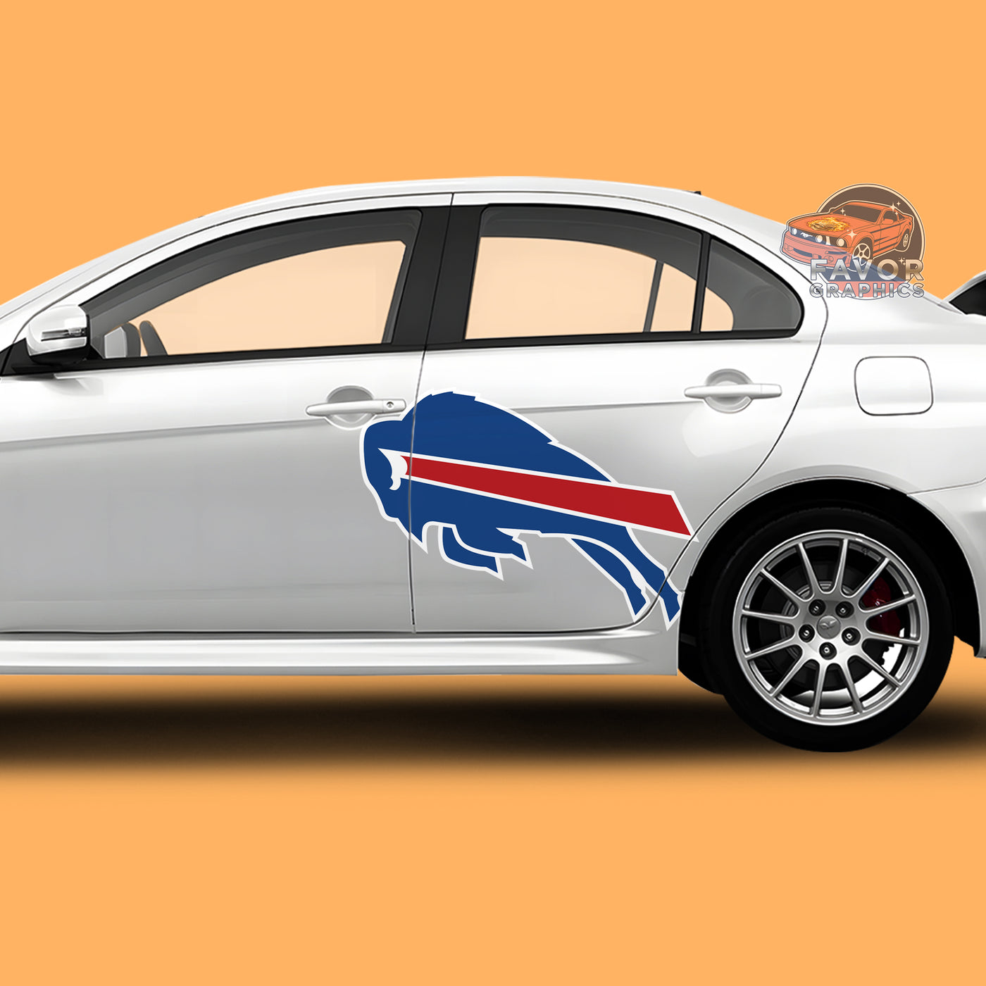 Buffalo Bills Itasha Car Side Door Decal Vinyl Sticker