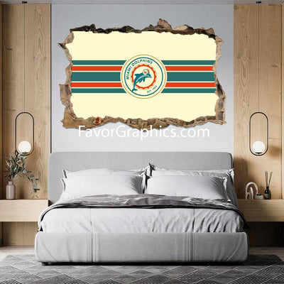 Miami Dolphins Vinyl Wall Art Decal Sticker Poster Print Mural