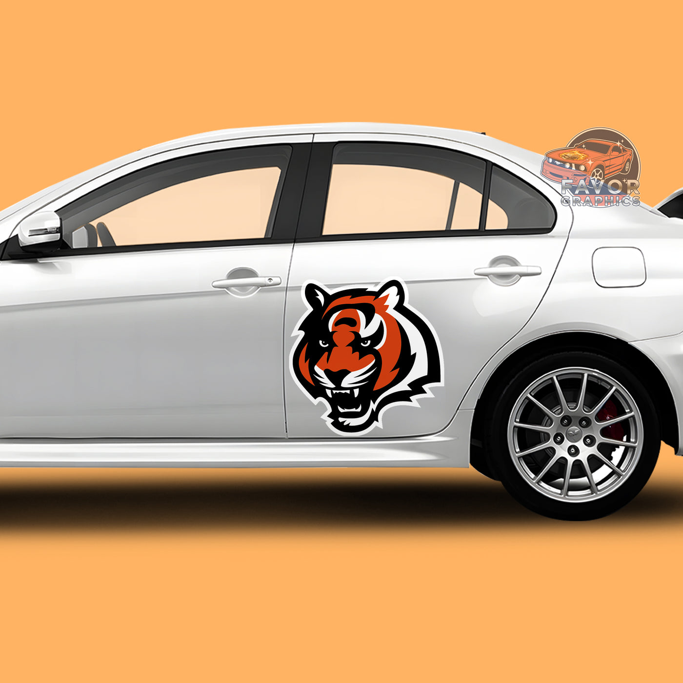 Cincinnati Bengals Itasha Car Side Door Decal Vinyl Sticker