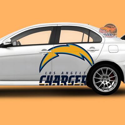 Los Angeles Chargers Itasha Car Side Door Decal Vinyl Sticker