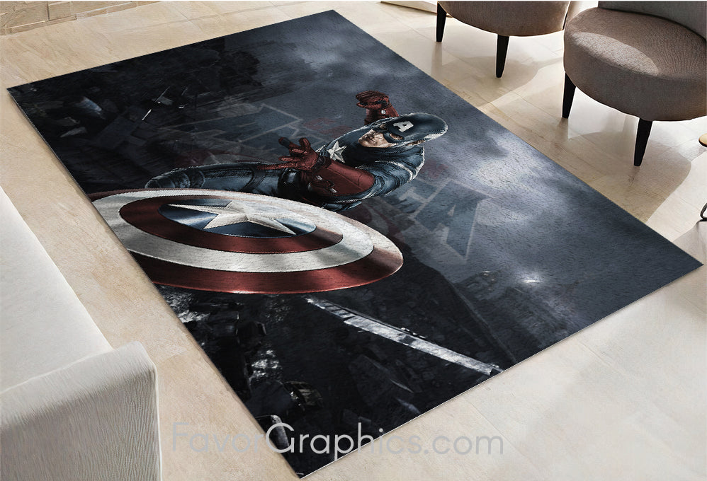 Captain America Home Bedroom Decor Rug Carpet Mat