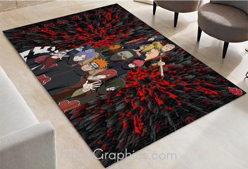 Akatsuki Naruto Home Bedroom Decor Rug Carpet Mat