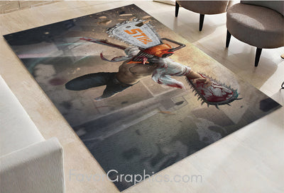 Denji Chainsaw Man Home Bedroom Decor Rug Carpet Mat