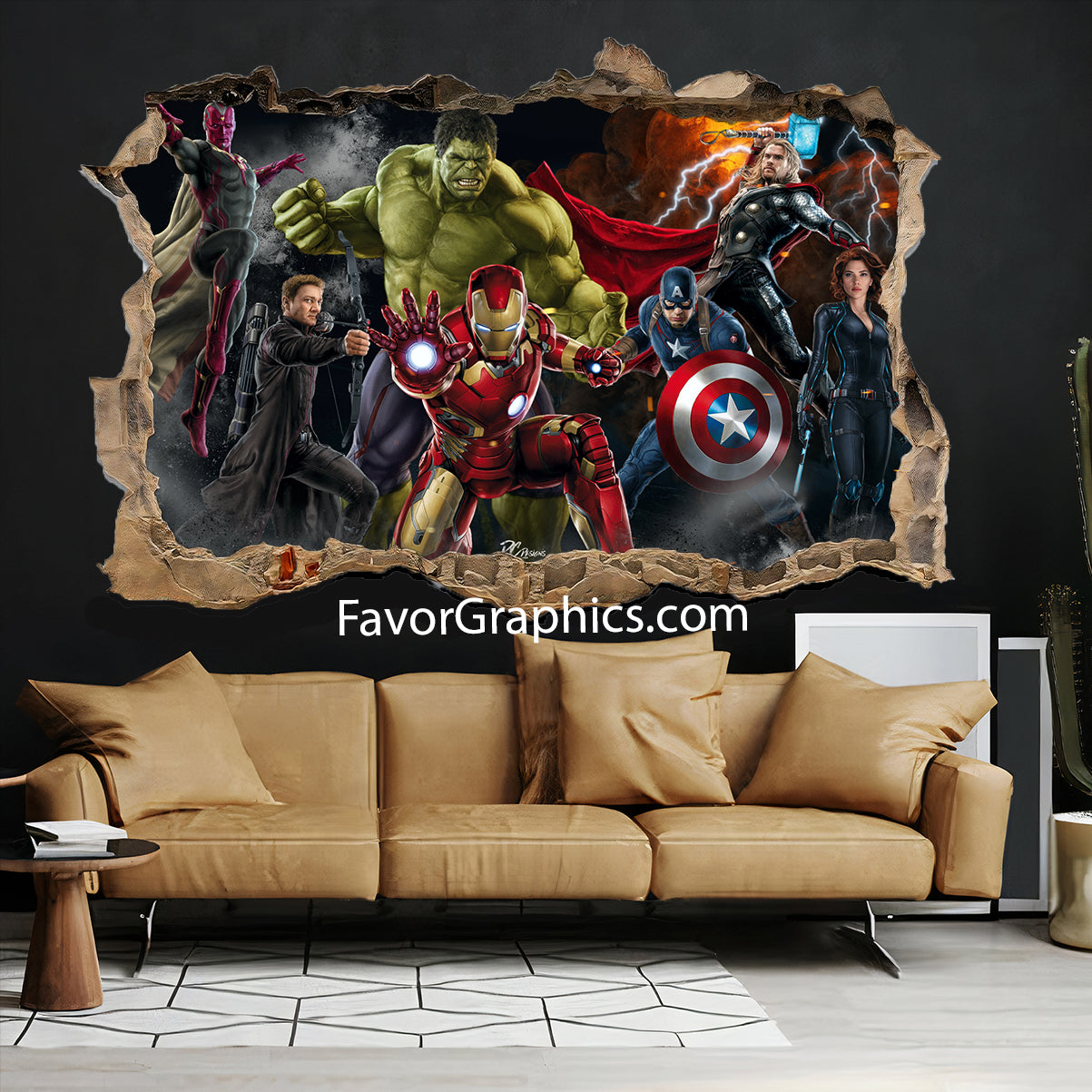 Superhero Avengers Vinyl Wall Art Decal Sticker Poster Print Mural