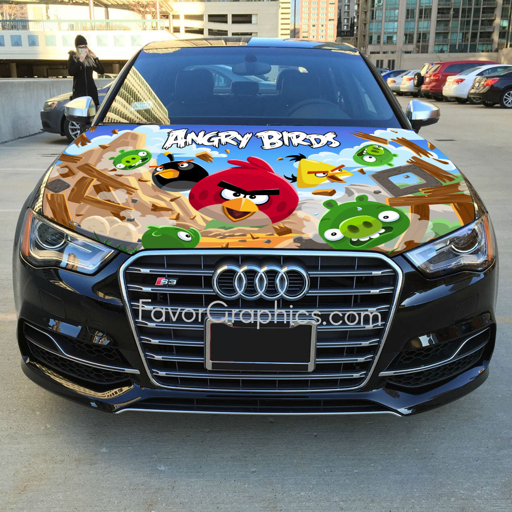 Angry Birds Itasha Car Vinyl Hood Wrap Decal Sticker