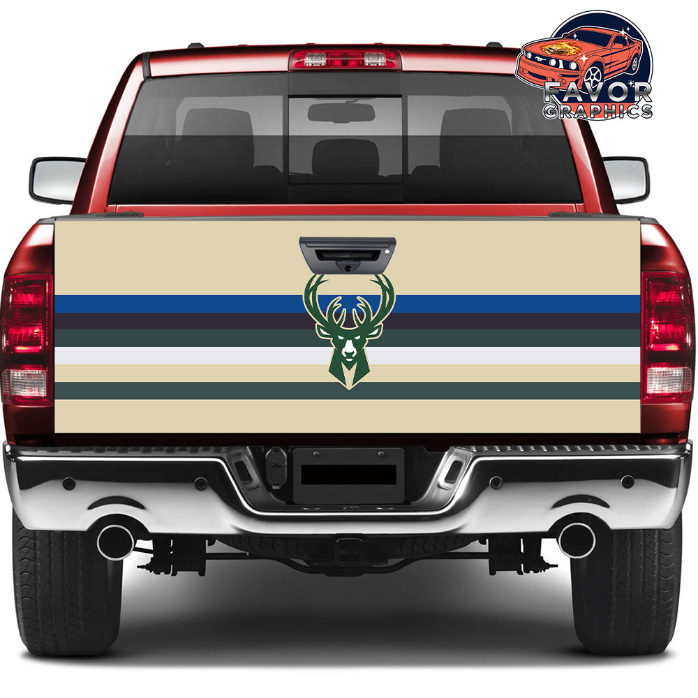 Milwaukee Bucks Tailgate Wraps For Trucks SUV Vinyl Wrap