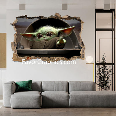 Baby Yoda Vinyl Wall Art Decal Sticker Poster Print Mural