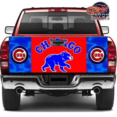 Chicago Cubs Tailgate Wraps For Trucks SUV Vinyl Wrap