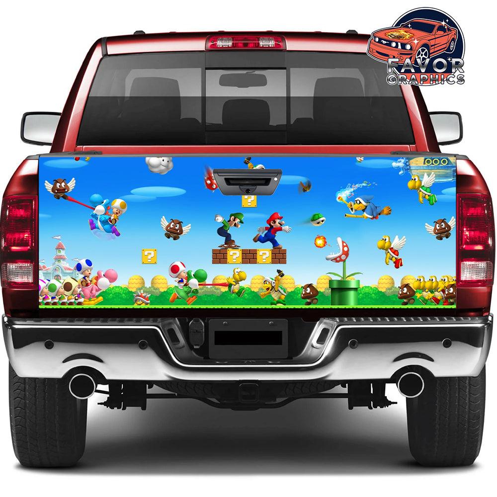 Mario Tailgate Wraps For Trucks SUV Vinyl Wrap