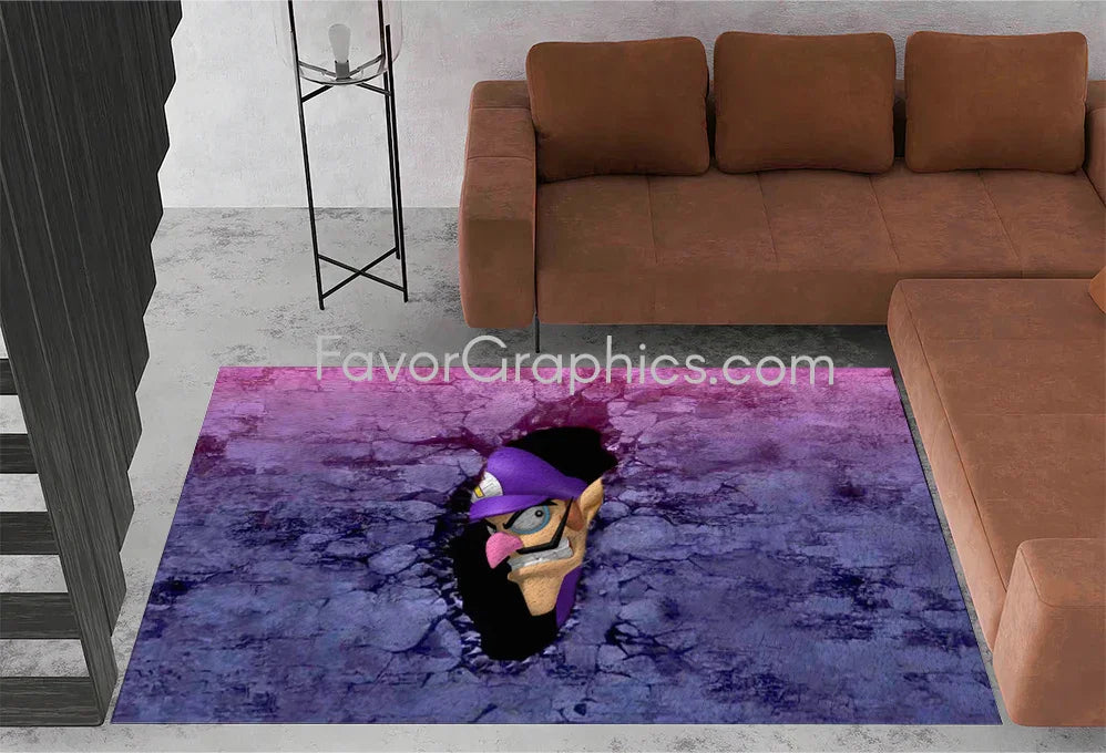Waluigi Home Bedroom Decor Rug Carpet Mat
