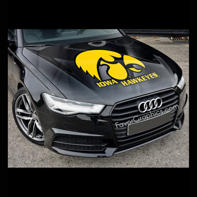 Iowa Hawkeyes Itasha Car Vinyl Hood Wrap Decal Sticker