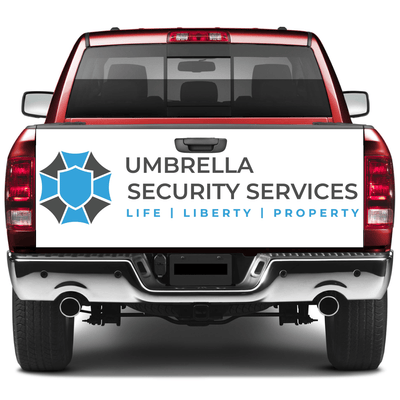 Umbrella Security Services Tailgate Wraps For Trucks SUV Vinyl Decals Sticker