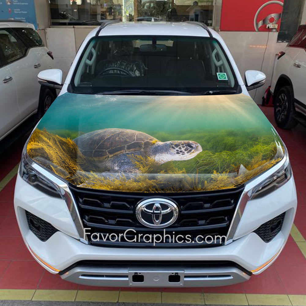 Sea Turtle  Itasha Car Vinyl Hood Wrap Decal Sticker