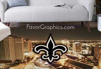 New Orleans Saints Home Bedroom Decor Rug Carpet Mat