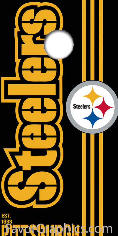 Pittsburgh Steelers Cornhole Wood Board Skin Vinyl Wrap Decal Sticker