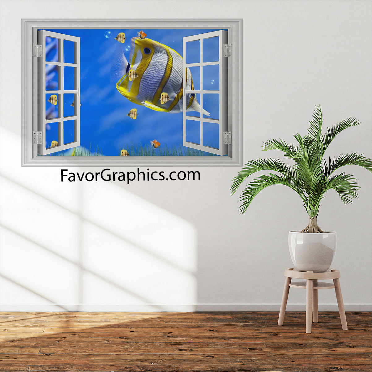 Butterflyfish Vinyl Wall Art Decal Sticker Poster Print Mural