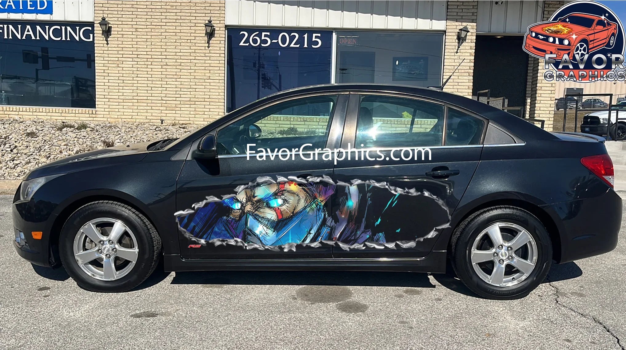 Sub Zero Ripped Metal Itasha Car Side Vinyl Wrap Decal Sticker – Favor ...