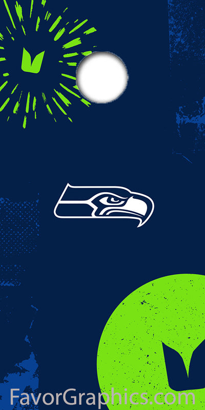 Seattle Seahawks Cornhole Wood Board Skin Vinyl Wrap Decal Sticker