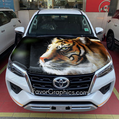 Tiger Itasha Car Vinyl Hood Wrap Decal Sticker