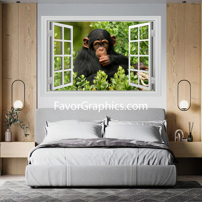 Chimpanzee Vinyl Wall Art Decal Sticker Poster Print Mural