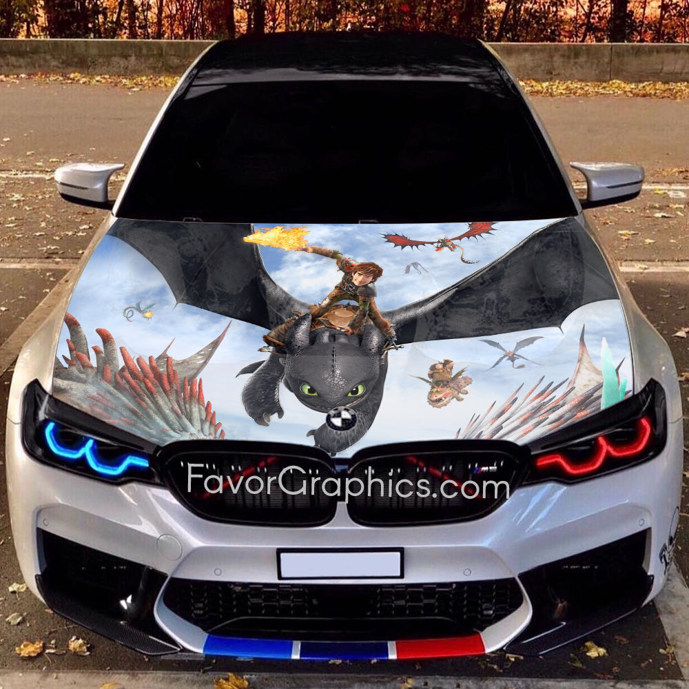 Toothless Itasha Car Vinyl Hood Wrap Decal Sticker