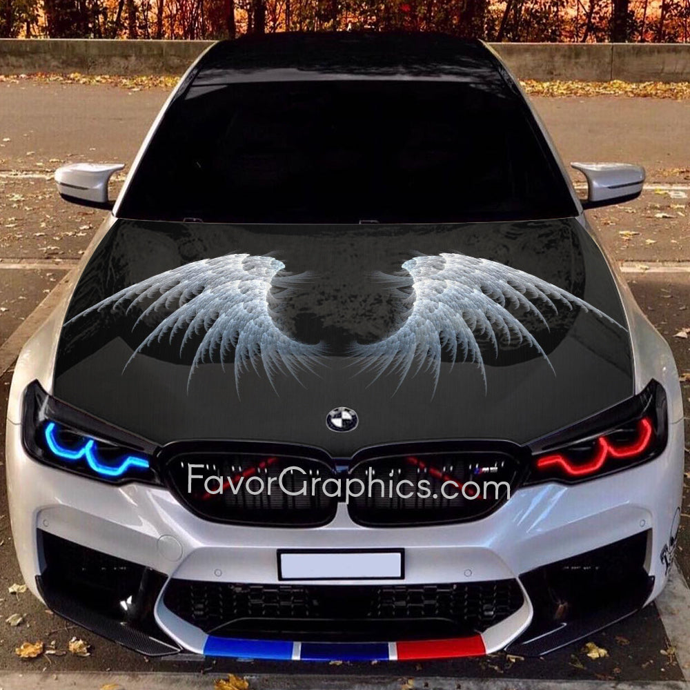 Angel Wings Itasha Car Vinyl Hood Wrap Decal Sticker