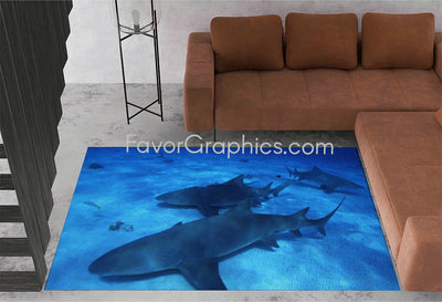 Shark Home Bedroom Decor Rug Carpet Mat