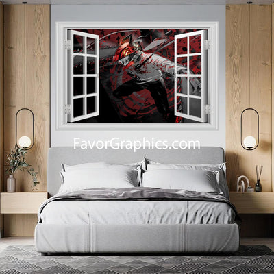 Denji Chainsaw Man Vinyl Wall Art Decal Sticker Poster Print Mural