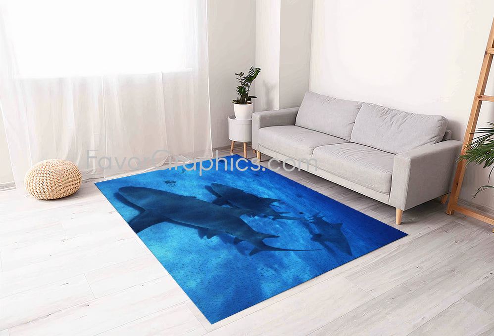 Shark Home Bedroom Decor Rug Carpet Mat