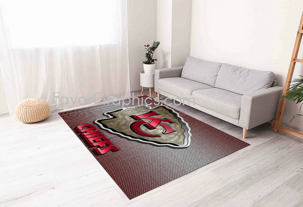 Kansas City Chiefs Home Bedroom Decor Rug Carpet Mat