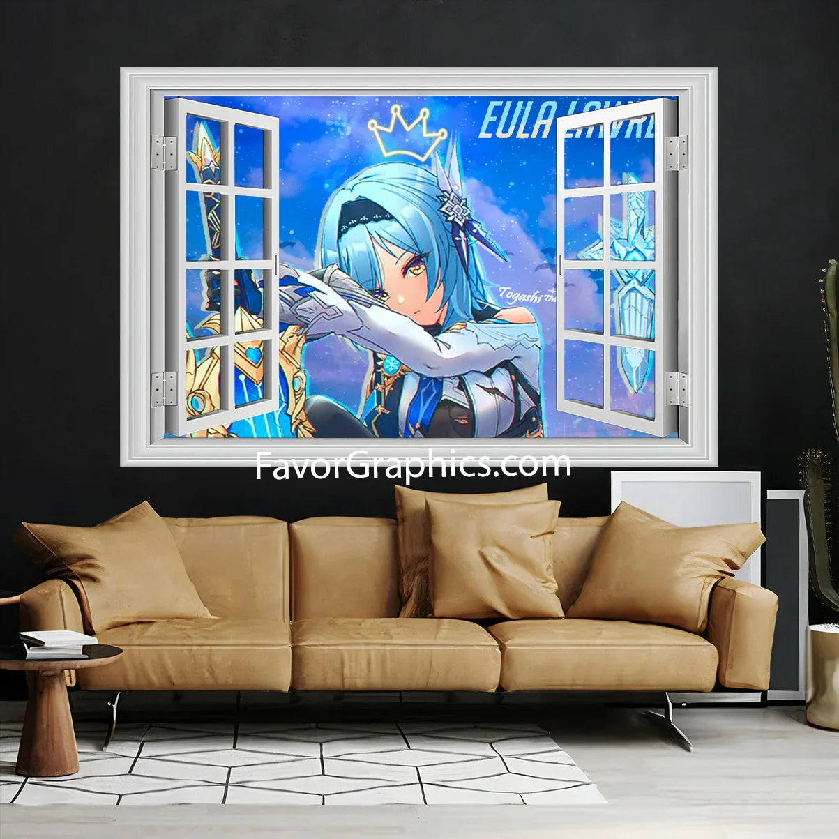 Eula (Genshin impact) Vinyl Wall Art Decal Sticker Poster Print Mural
