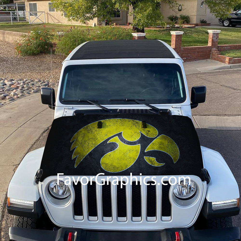 Iowa Hawkeyes Itasha Car Vinyl Hood Wrap Decal Sticker