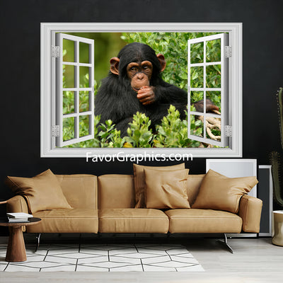 Chimpanzee Vinyl Wall Art Decal Sticker Poster Print Mural