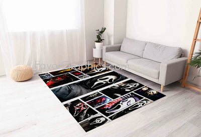 Scream Ghostface Home Bedroom Decor Rug Carpet Mat