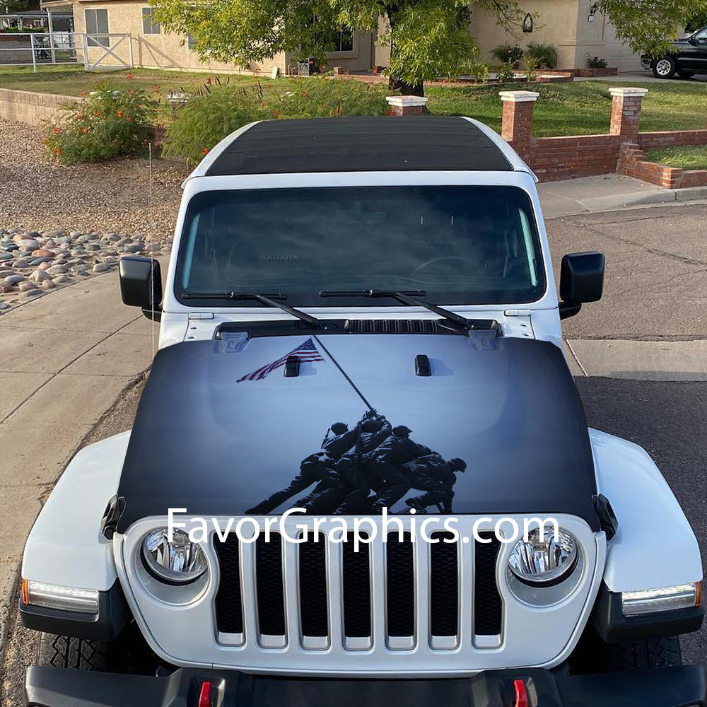 U.S. Marine Corps Itasha Car Vinyl Hood Wrap