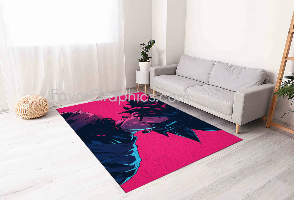 Black Goku Home Bedroom Decor Rug Carpet Mat