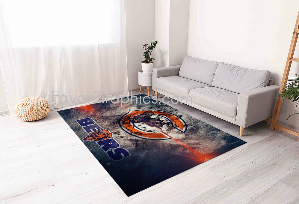 Chicago Bears Home Bedroom Decor Rug Carpet Mat