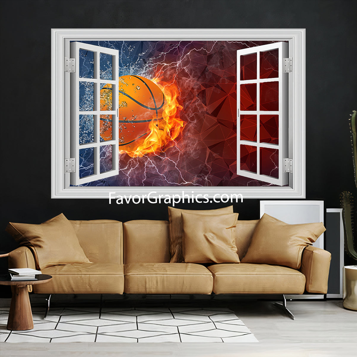 Basketball Vinyl Wall Art Decal Sticker Poster Print Mural