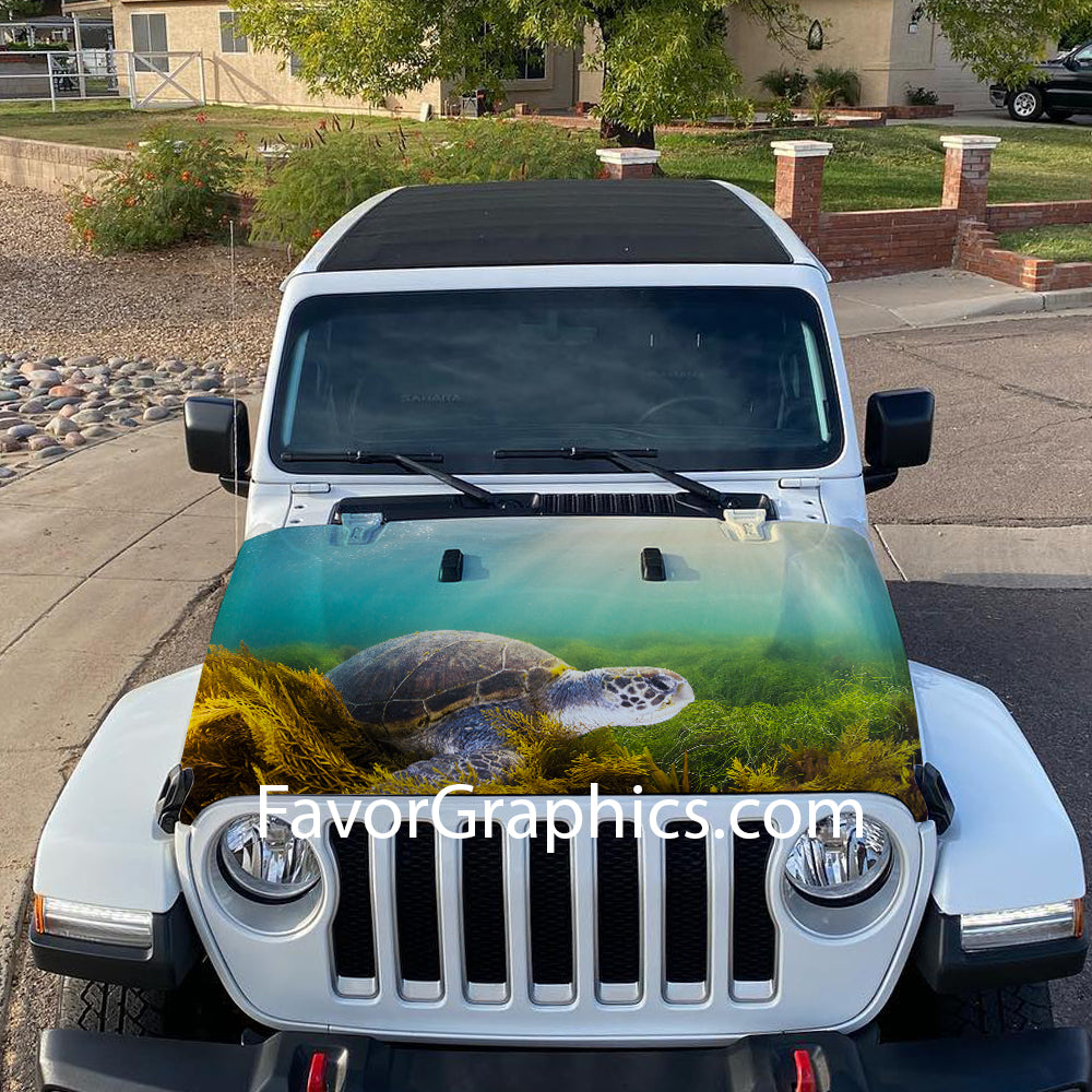 Sea Turtle  Itasha Car Vinyl Hood Wrap Decal Sticker