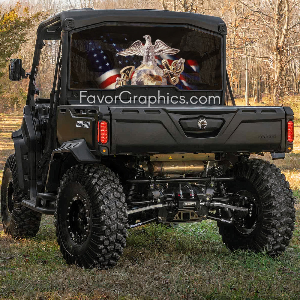 US Marine Corps Rear Window Perforated Graphic Vinyl Decal Car Truck UTV