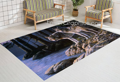 Wolf Home Bedroom Decor Rug Carpet Mat