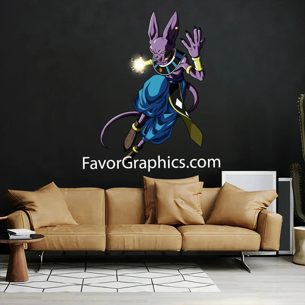 Beerus Dragon Ball Super Home Room Wall Vinyl Decal Sticker Mural Poster